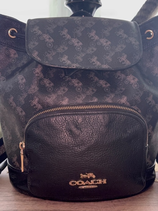COACH JES Backpack with Horse & Carriage Print Black main image 6